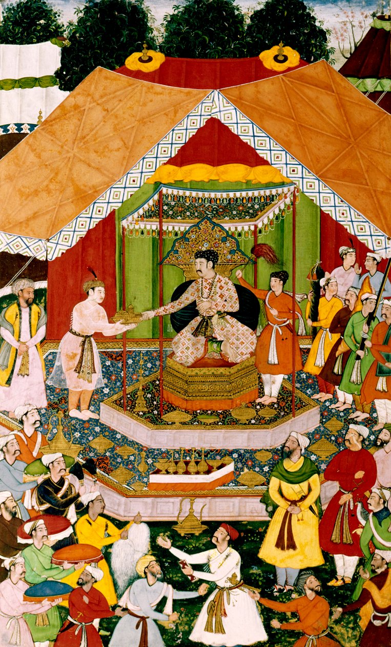 Akbar e Azim Khan a Dipalpur, c.1590-95 da Mughal School