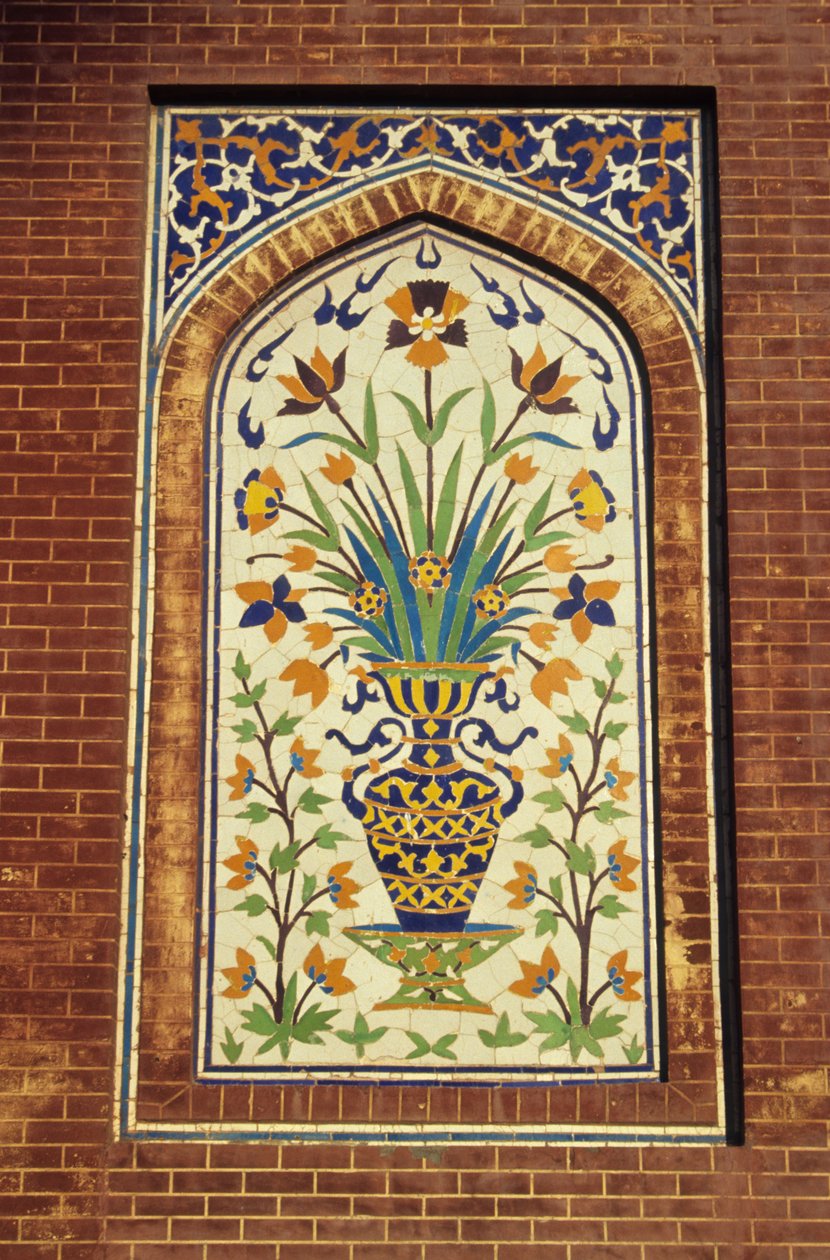 Mosaico di piastrelle smaltate, c.1634-35 da Mughal School