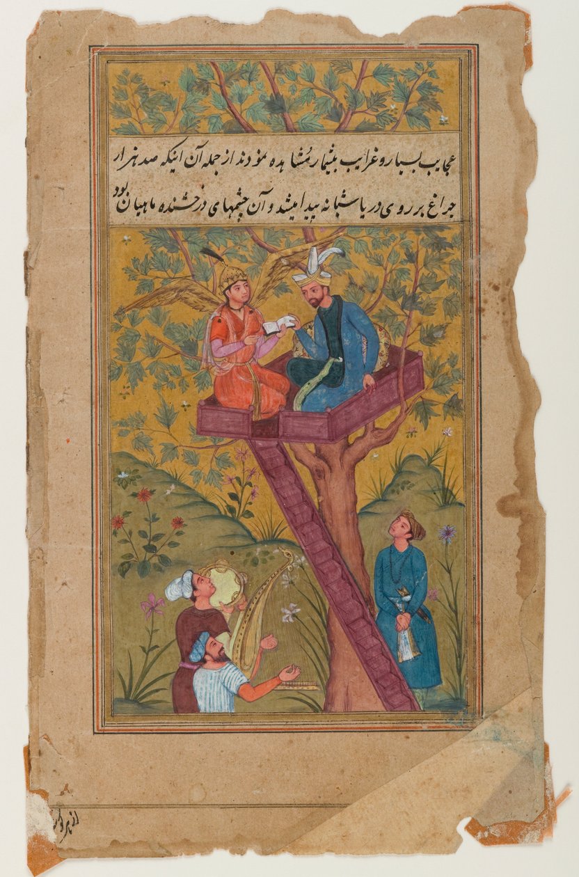 Miniatura Mughal, c.1600 da Mughal School