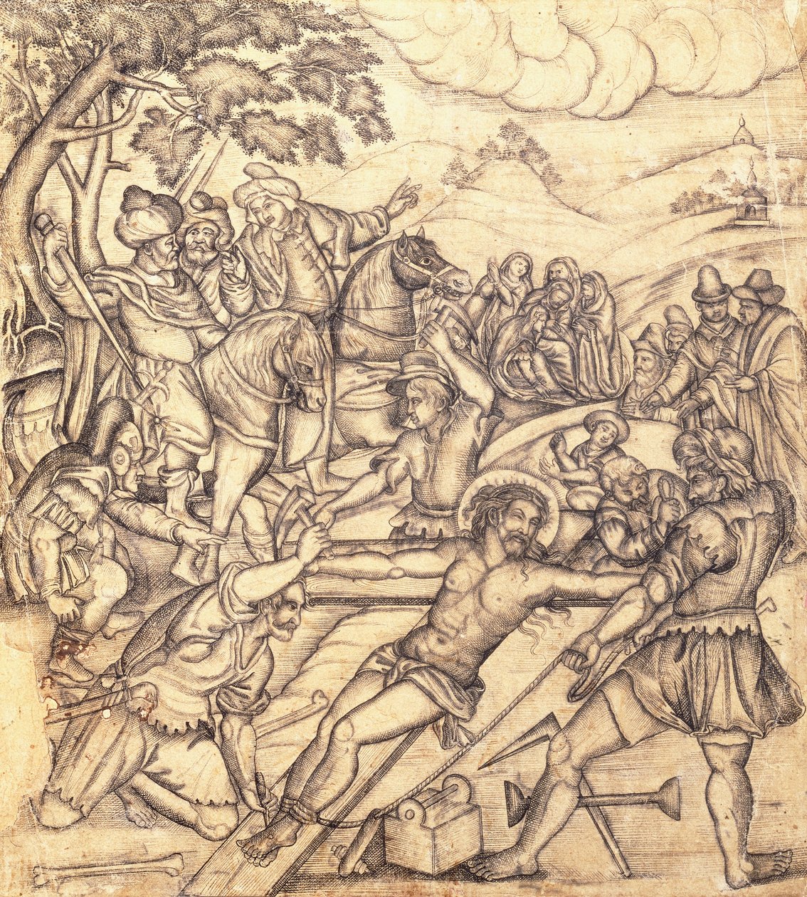 La crocifissione (c.1650) da Mughal School