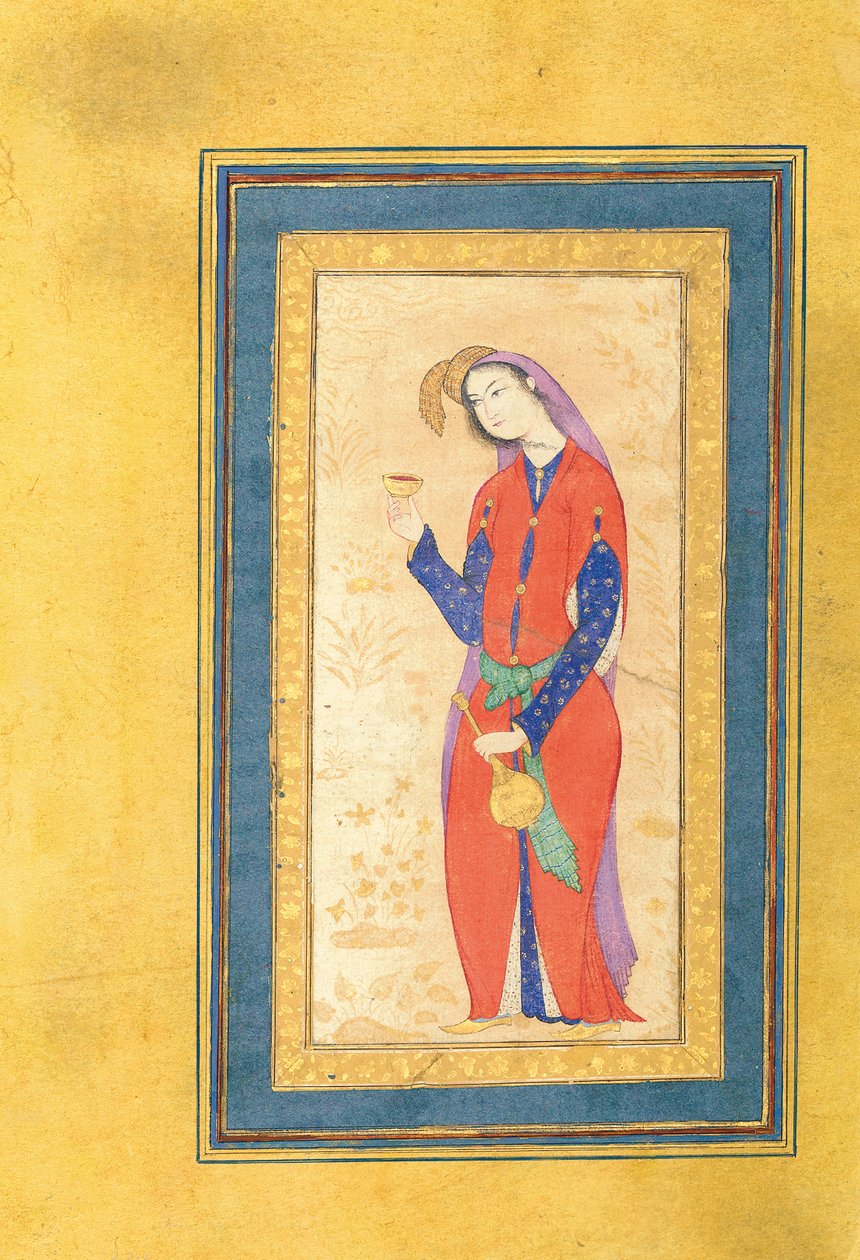 Signora con una tazza da Muin Musavvir