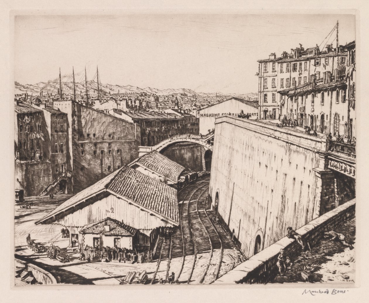 Capannoni ferroviari, Marsiglia da Muirhead Bone