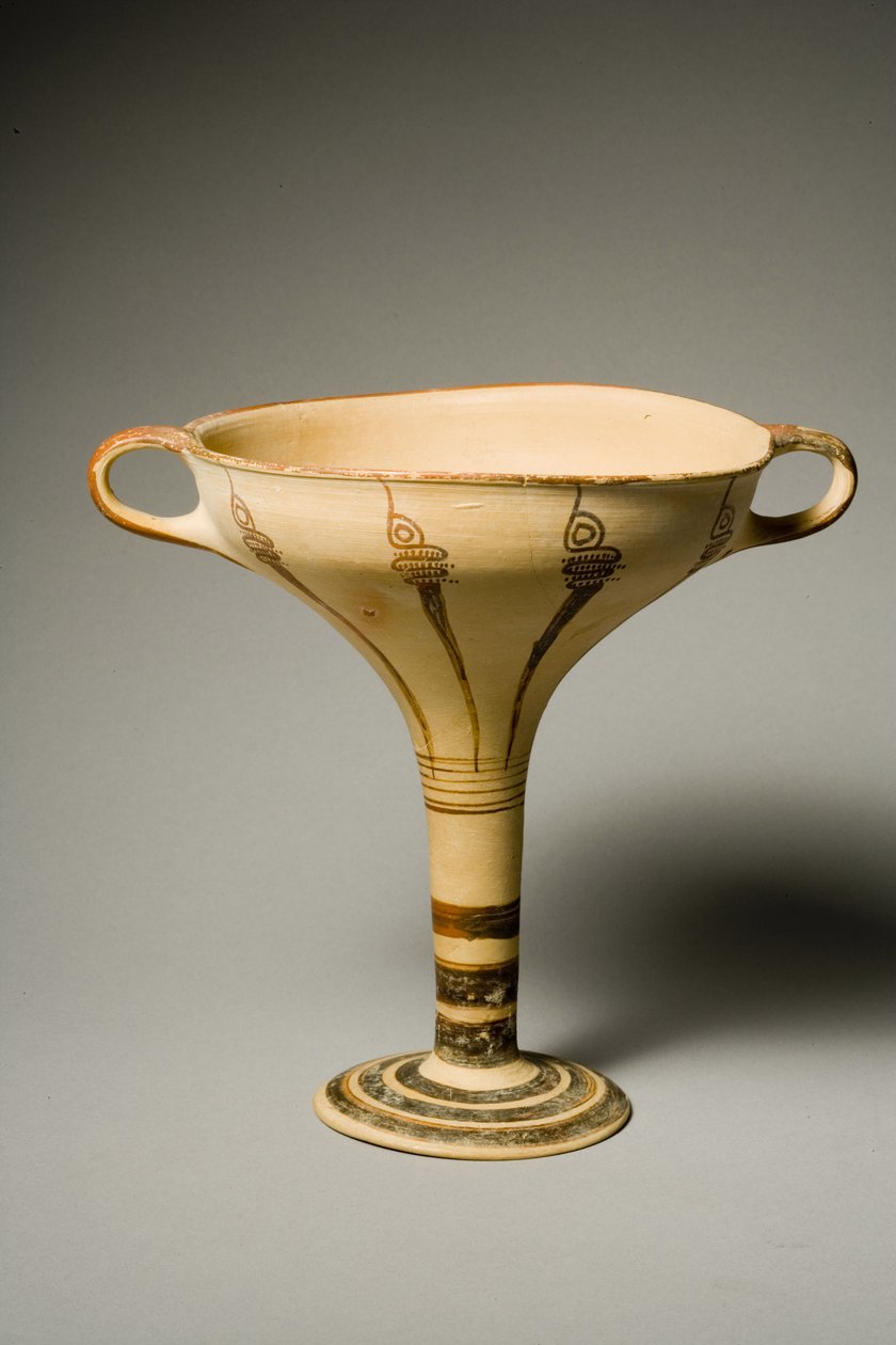 Kylix con stelo (ceramica) da Mycenaean