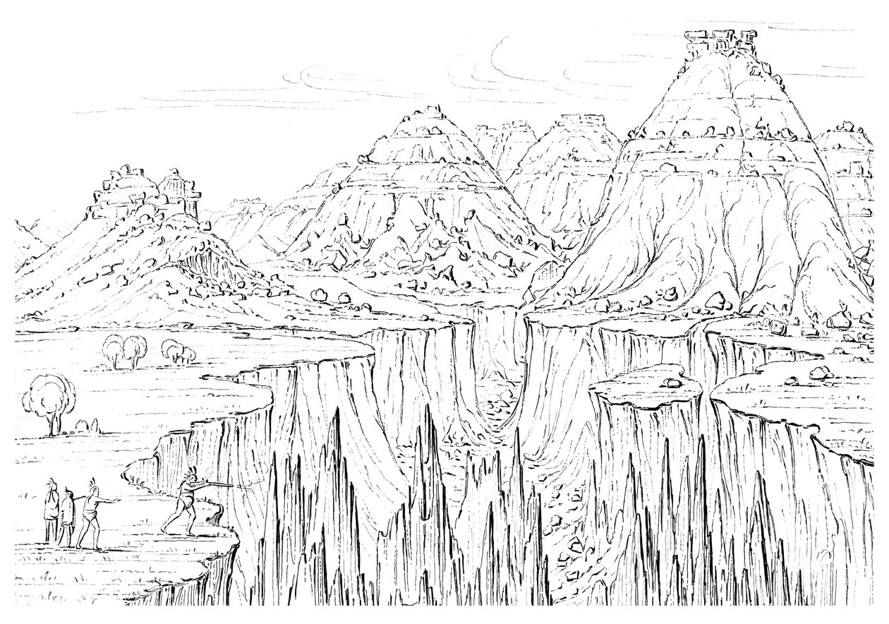 Canyon, Nord America, 1841 da Myers and Co