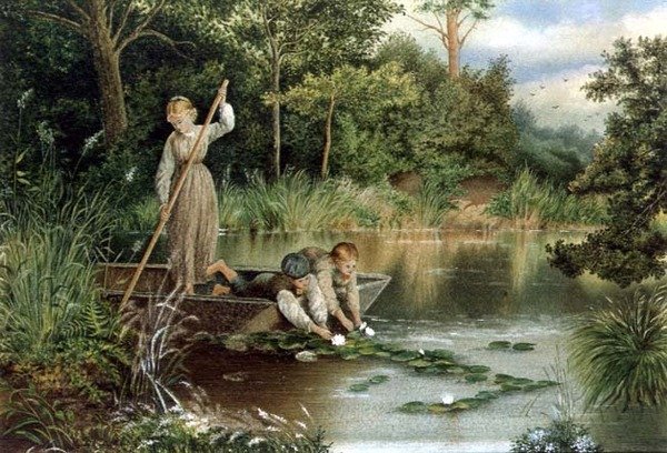 Raccolta di gigli da Myles Birket (after) Foster