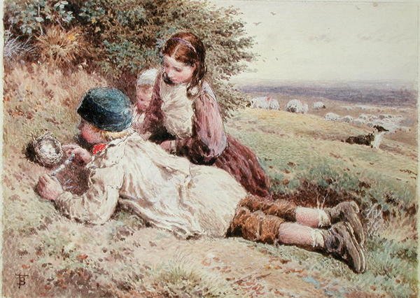 Raccolta di uova di uccello da Myles Birket Foster