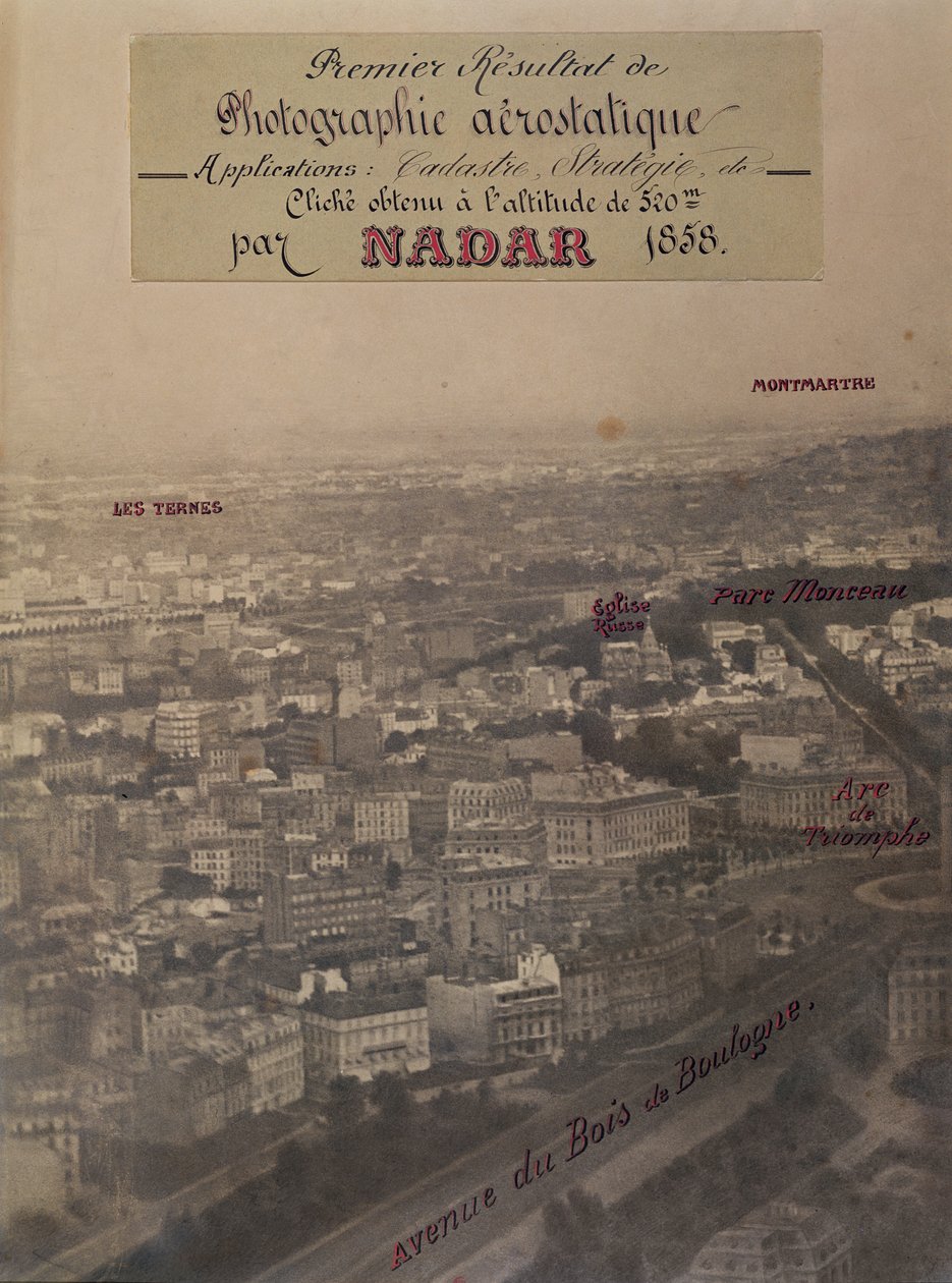 Veduta aerea di Parigi, c.1868 da Nadar