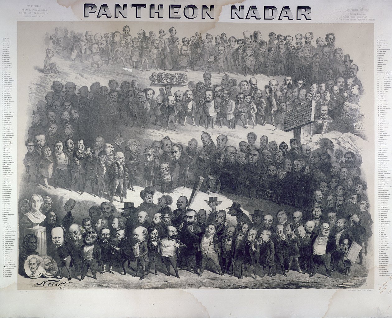 Pantheon di Nadar, 1854, Parigi da Nadar
