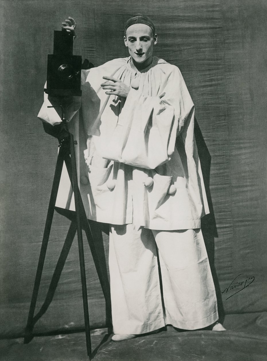 Ritratto di Jean Charles Deburau (1829-73) come Pierrot, c.1850-60 da Nadar