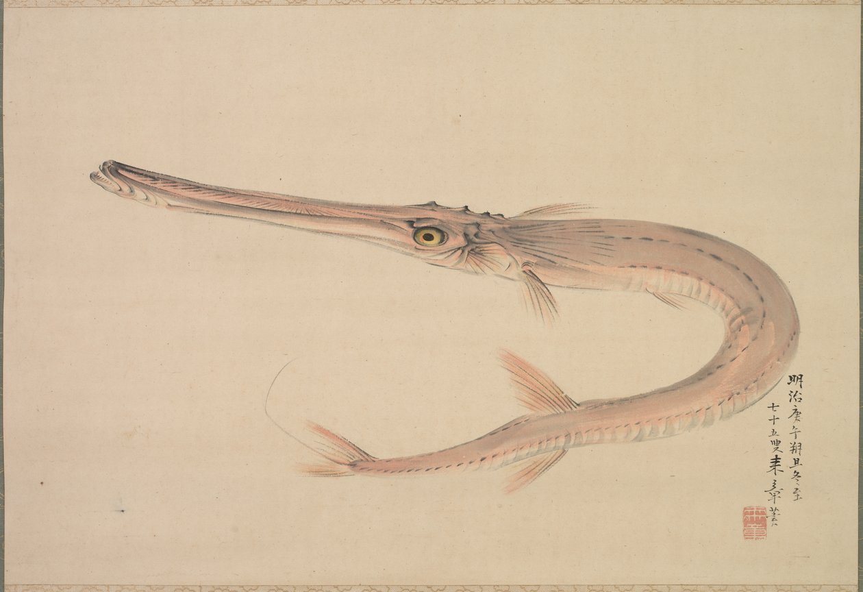 Pesce ago (Yagara) da Nakajima Raishō