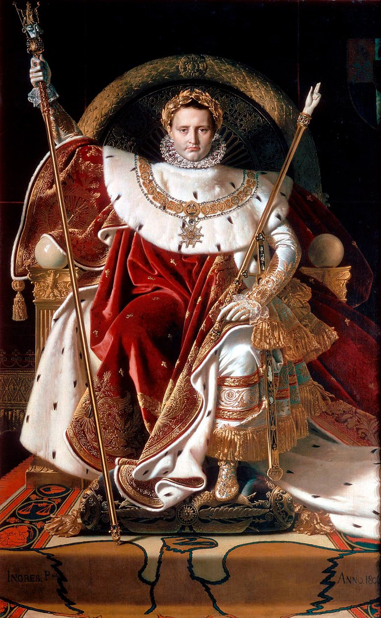 Napoleone sul suo trono imperiale, 1804 da Napoleon Bonaparte I