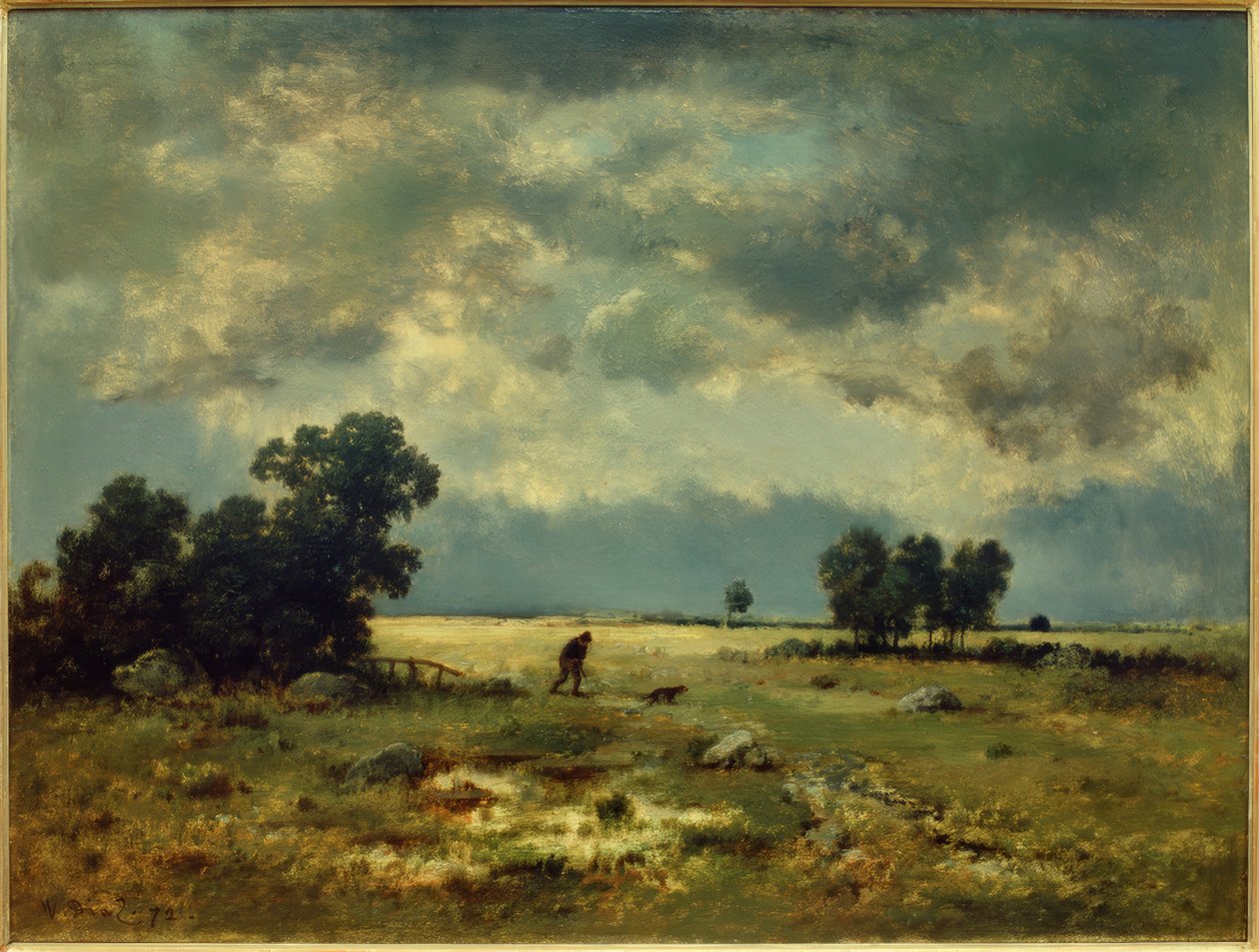 Paesaggio temporalesco (con cacciatore) da Narcisse Diaz de la Pena