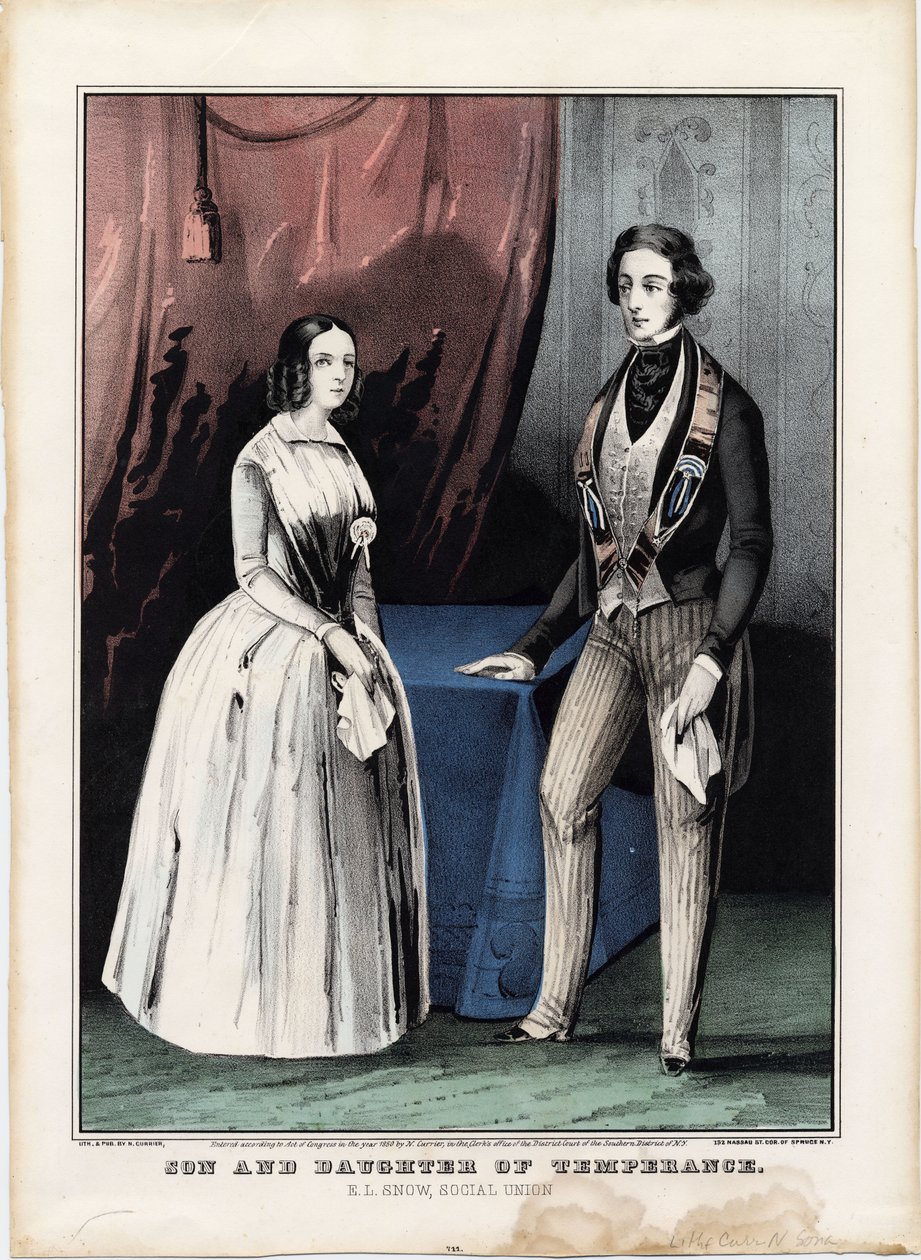 Figlio e figlia della temperanza: E.L. Snow, Unione Sociale da Nathaniel Currier