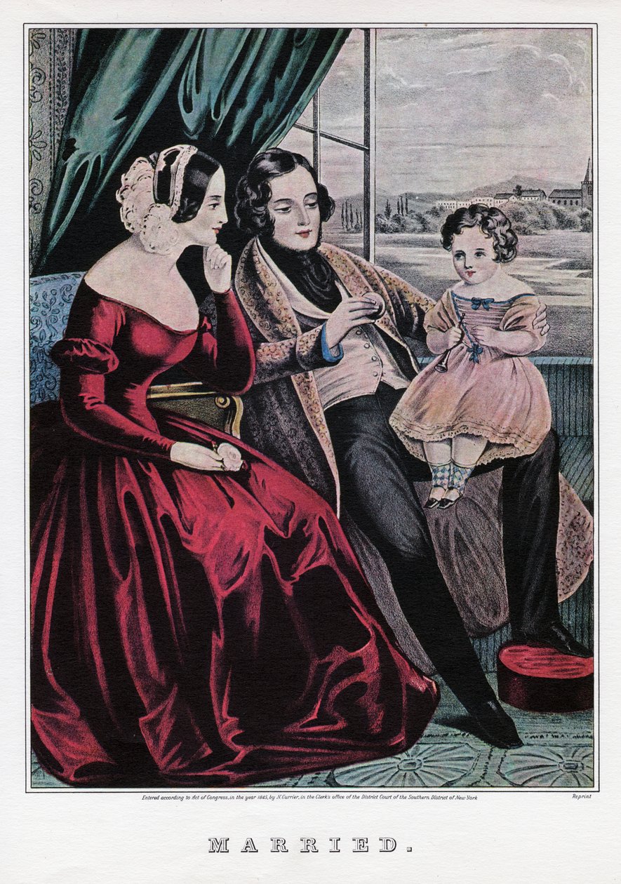 Sposati, 1845 da Nathaniel Currier
