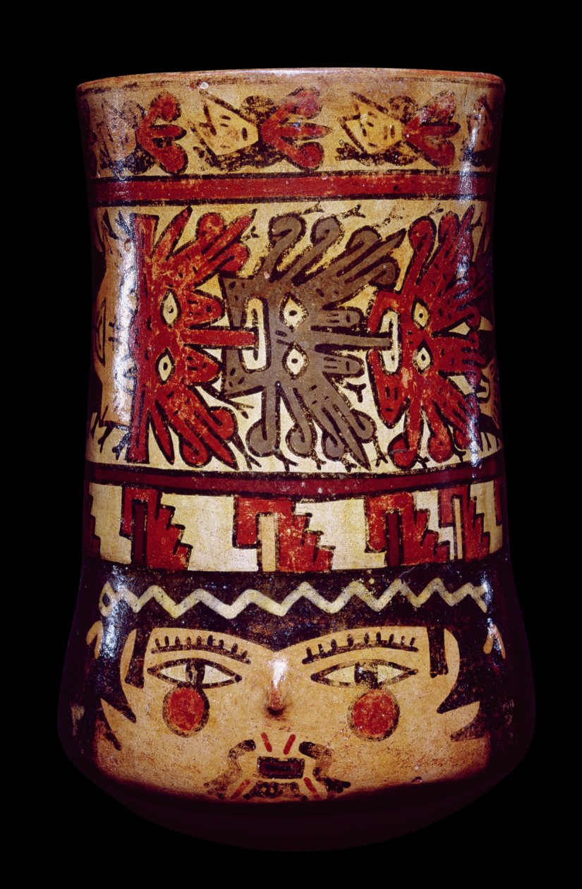 Vaso cilindrico, stile Nazca tardo da Nazca Culture