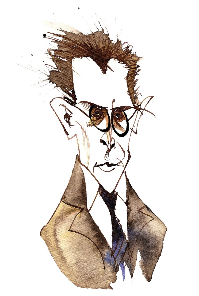 Anton von Webern, compositore austriaco (1883-1945); caricatura da Neale Osborne