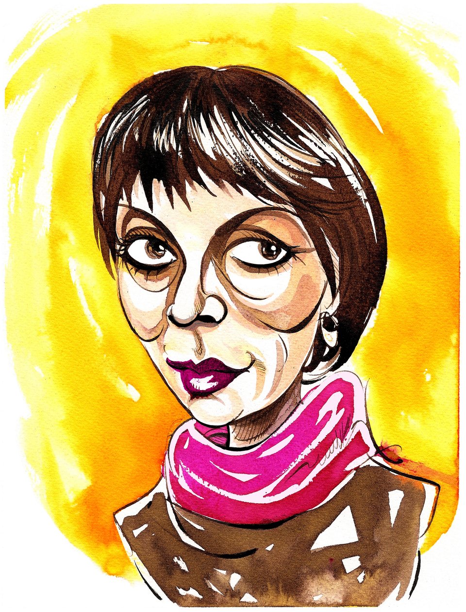 Brigitte Fassbaender - caricatura da Neale Osborne