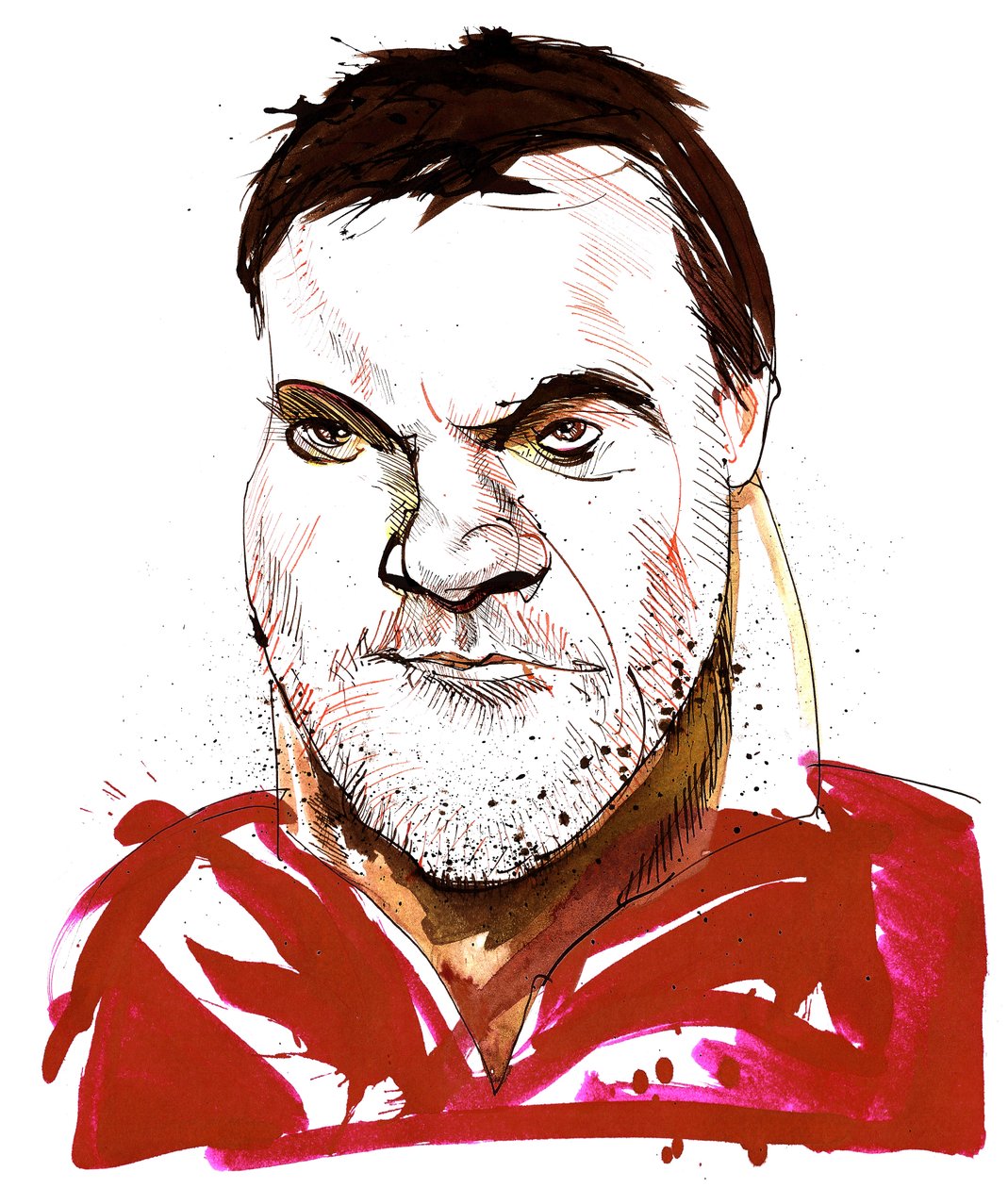 Bryn Terfel - caricatura del basso baritono gallese (nato nel 1965) da Neale Osborne