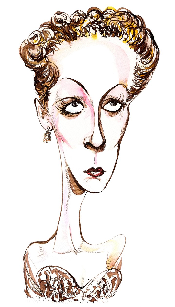 Danielle Darrieux - caricatura da Neale Osborne