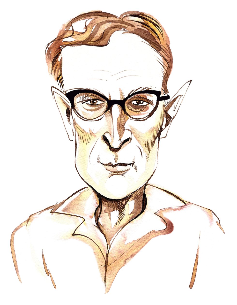 Douglas Lilburn (compositore neozelandese, 1915-2001) caricatura da Neale Osborne