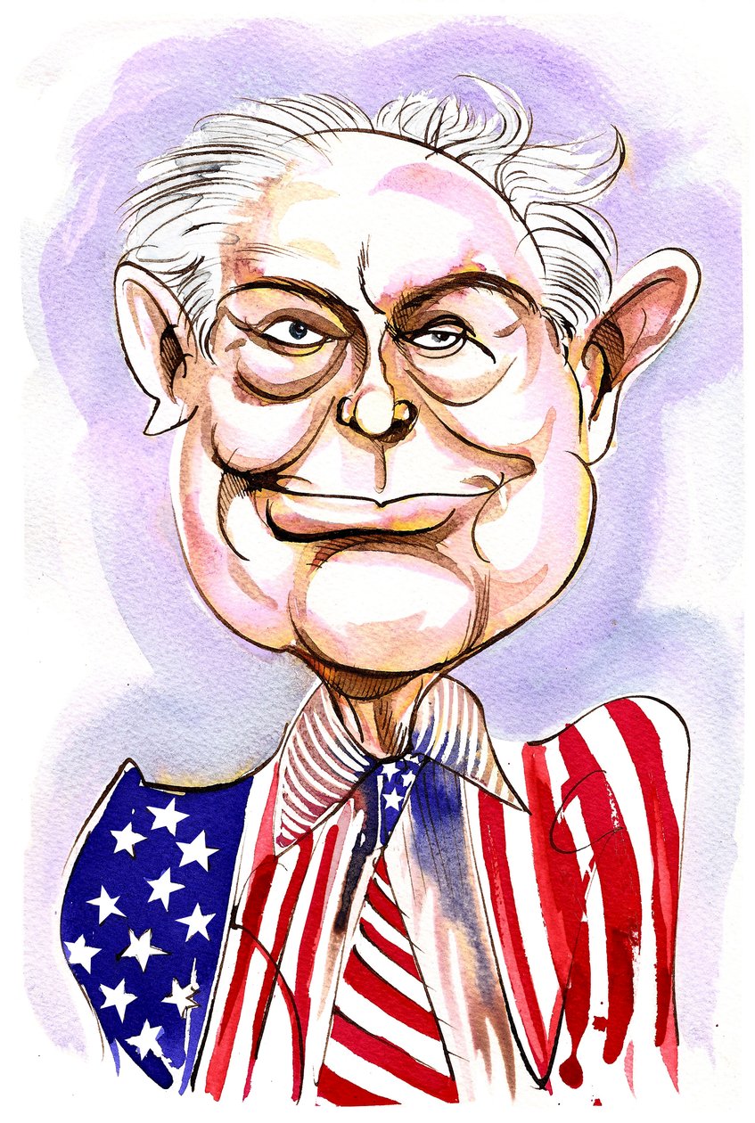 Elliott Carter - caricatura da Neale Osborne