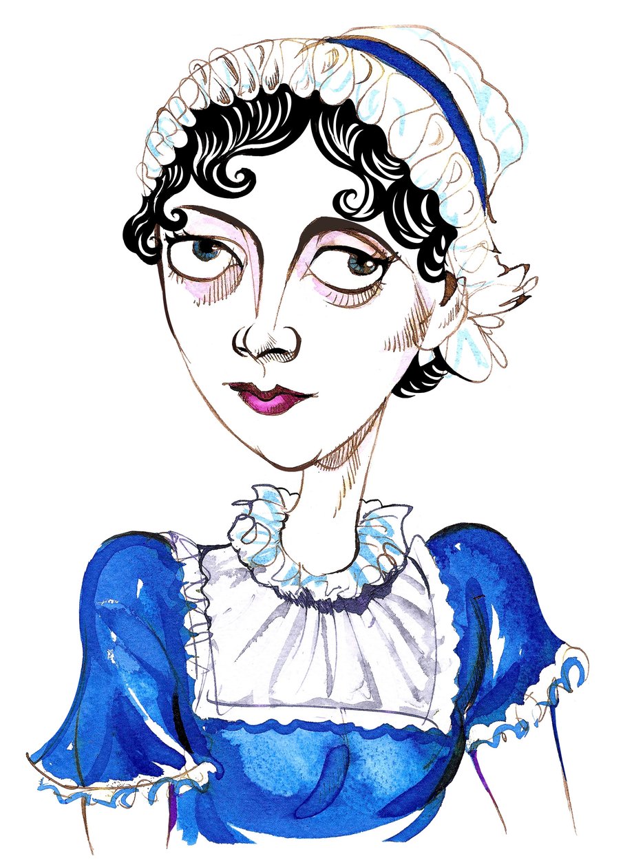 Jane Austen, caricatura da Neale Osborne