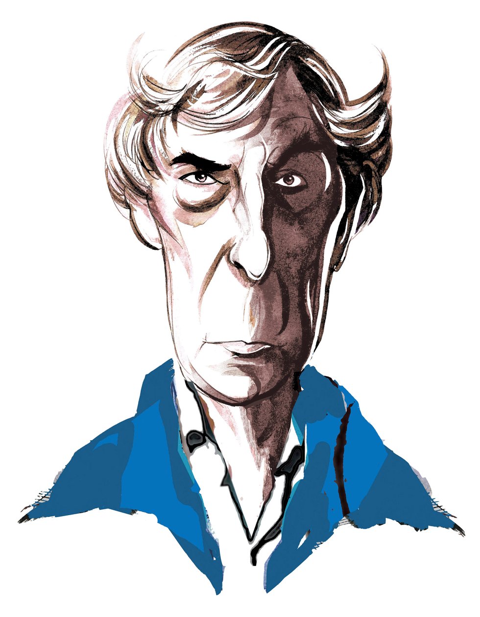Michael Tippett, compositore britannico (1905-98), caricatura a colori, 2005 da Neale Osborne