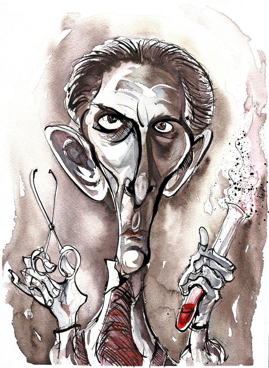 Peter Cushing - caricatura da Neale Osborne