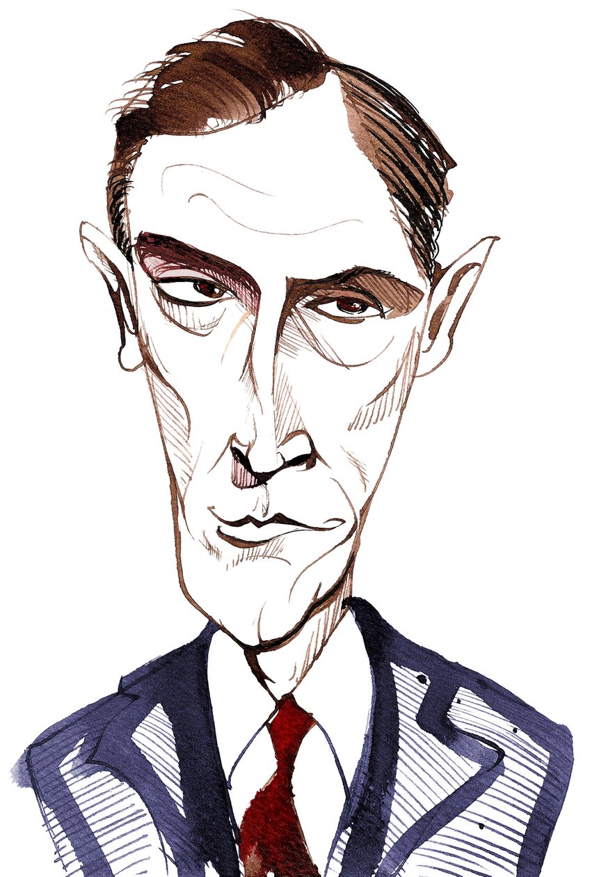 Rob Brydon, attore comico gallese, presentatore, conduttore televisivo e imitatore; caricatura da Neale Osborne