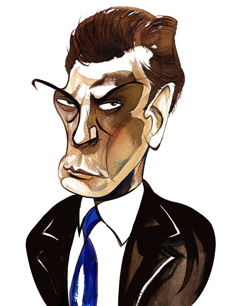 Sir Andrzej Panufnik - caricatura a colori da Neale Osborne