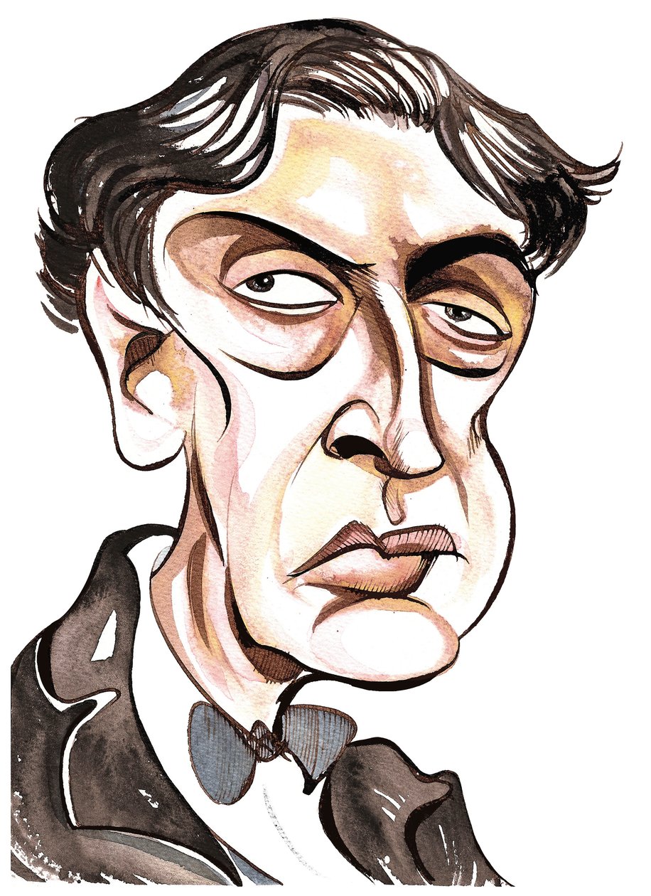 Alban Berg - caricatura a colori da Neale Osborne