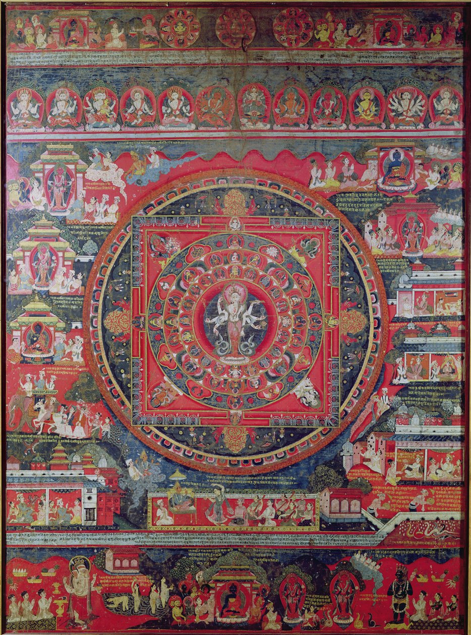 Mandala di Amoghapasa da Nepalese School
