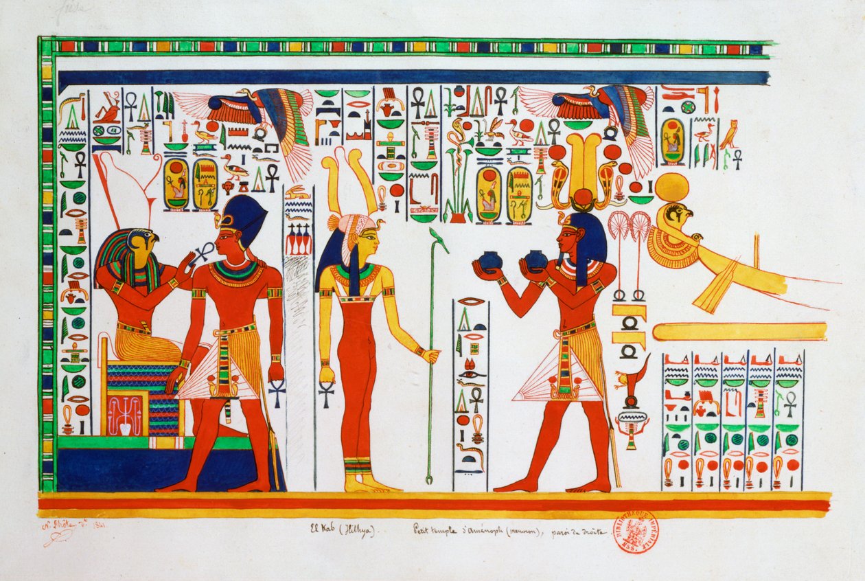 Murale da El-Kab, Egitto, 1841 da Nestor l