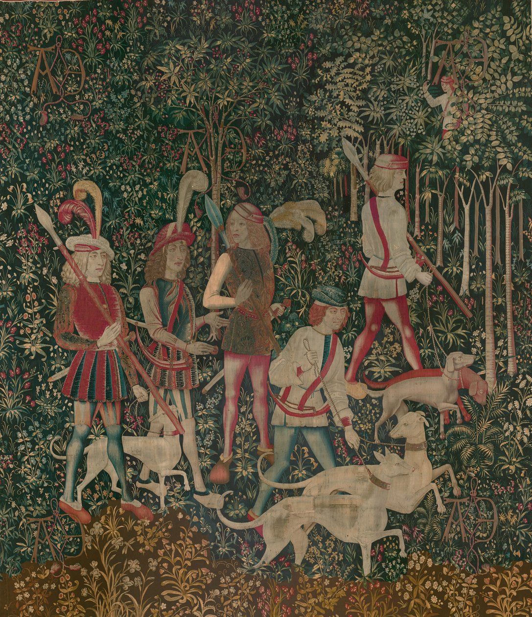 I cacciatori entrano nel bosco, c.1500 da Netherlandish School
