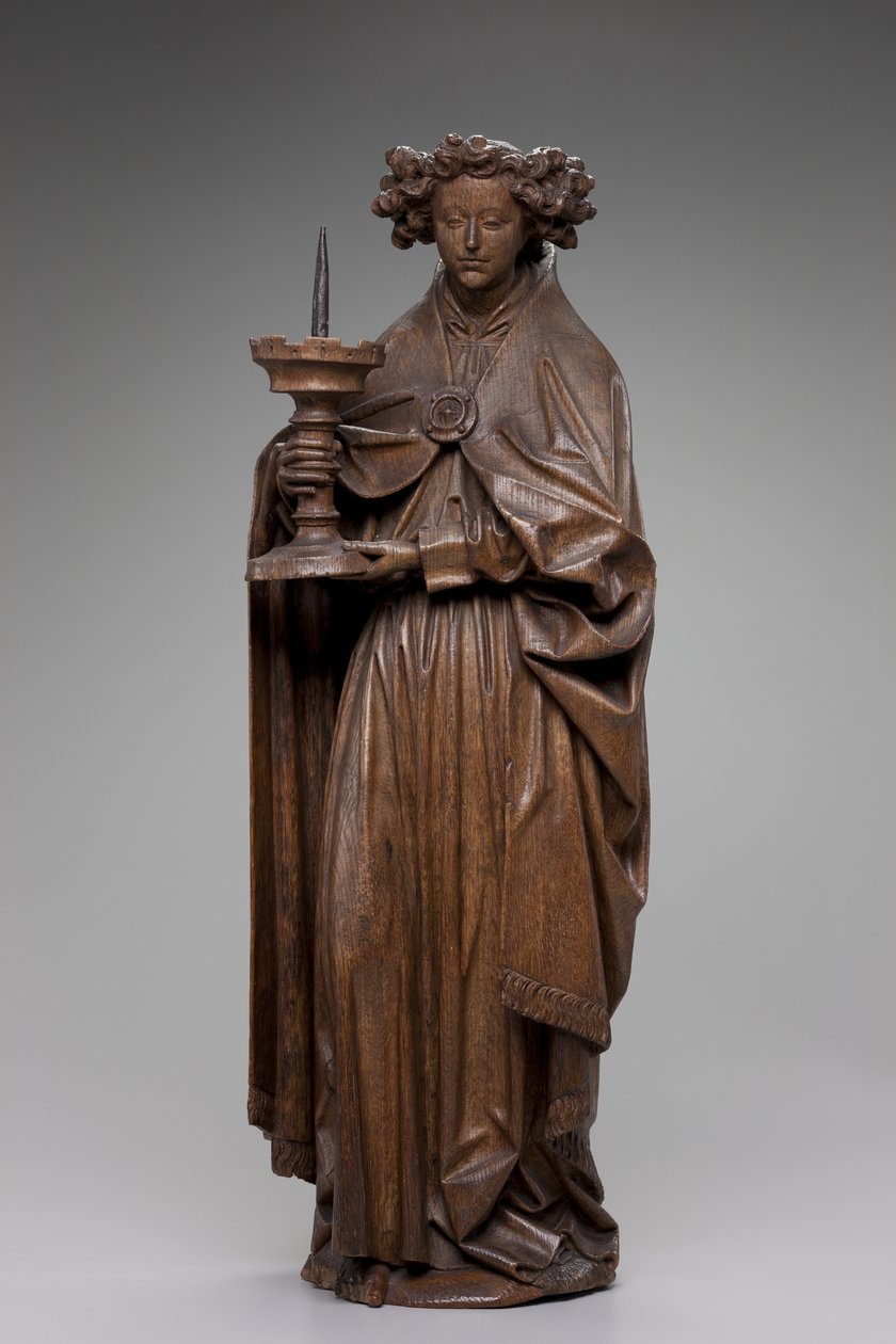 Angelo che tiene un candeliere, c.1480-1500 da Netherlandish School