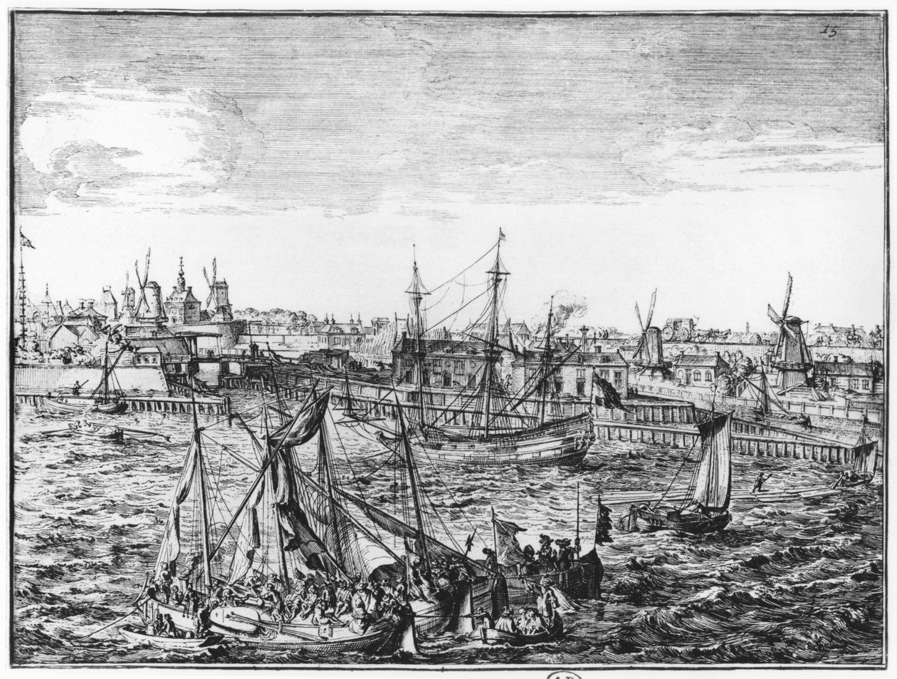 Veduta di Rotterdam da Netherlandish School
