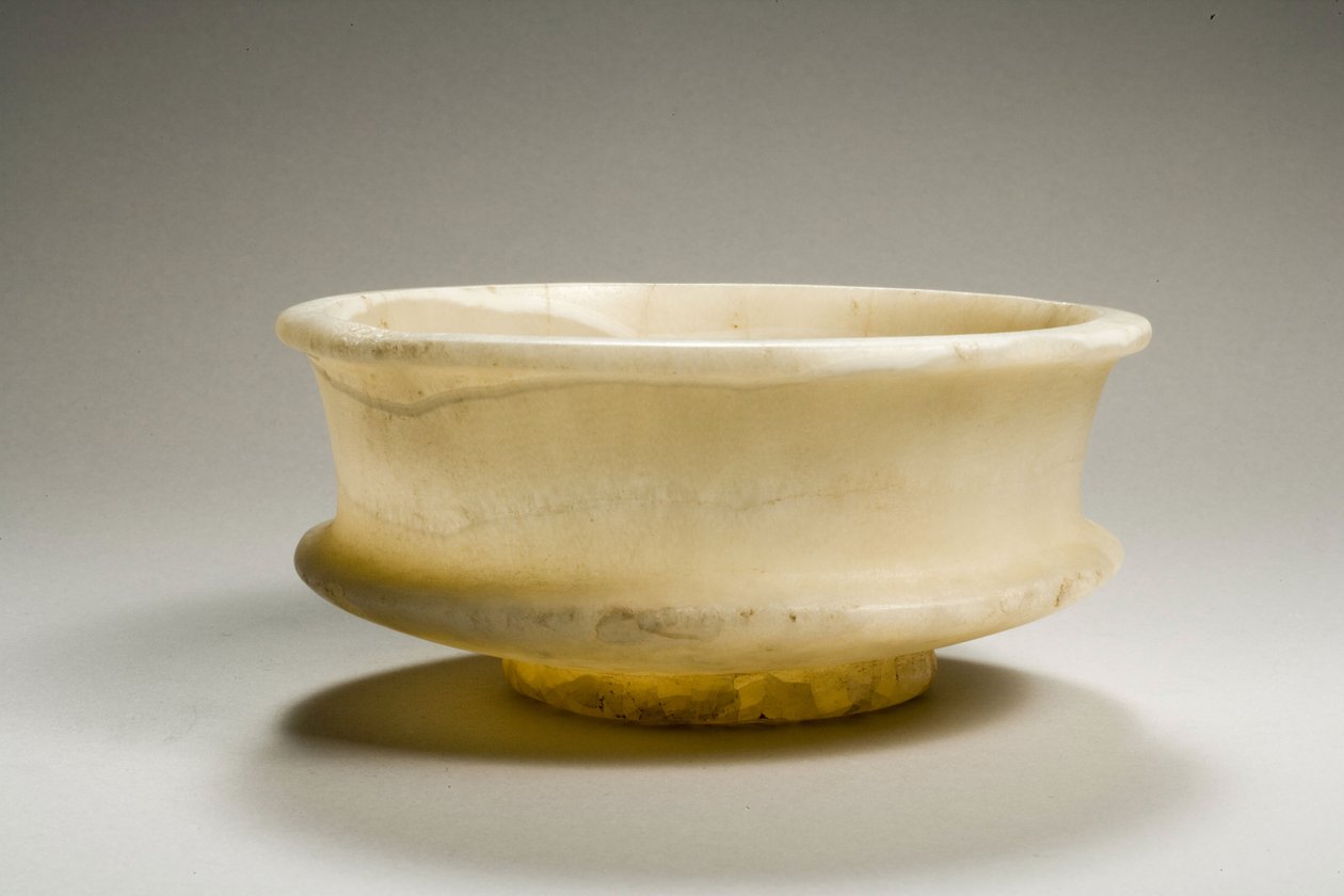 Tazza, 18ª-19ª Dinastia, 1540-1186 a.C. (alabastro) da New Kingdom Egyptian