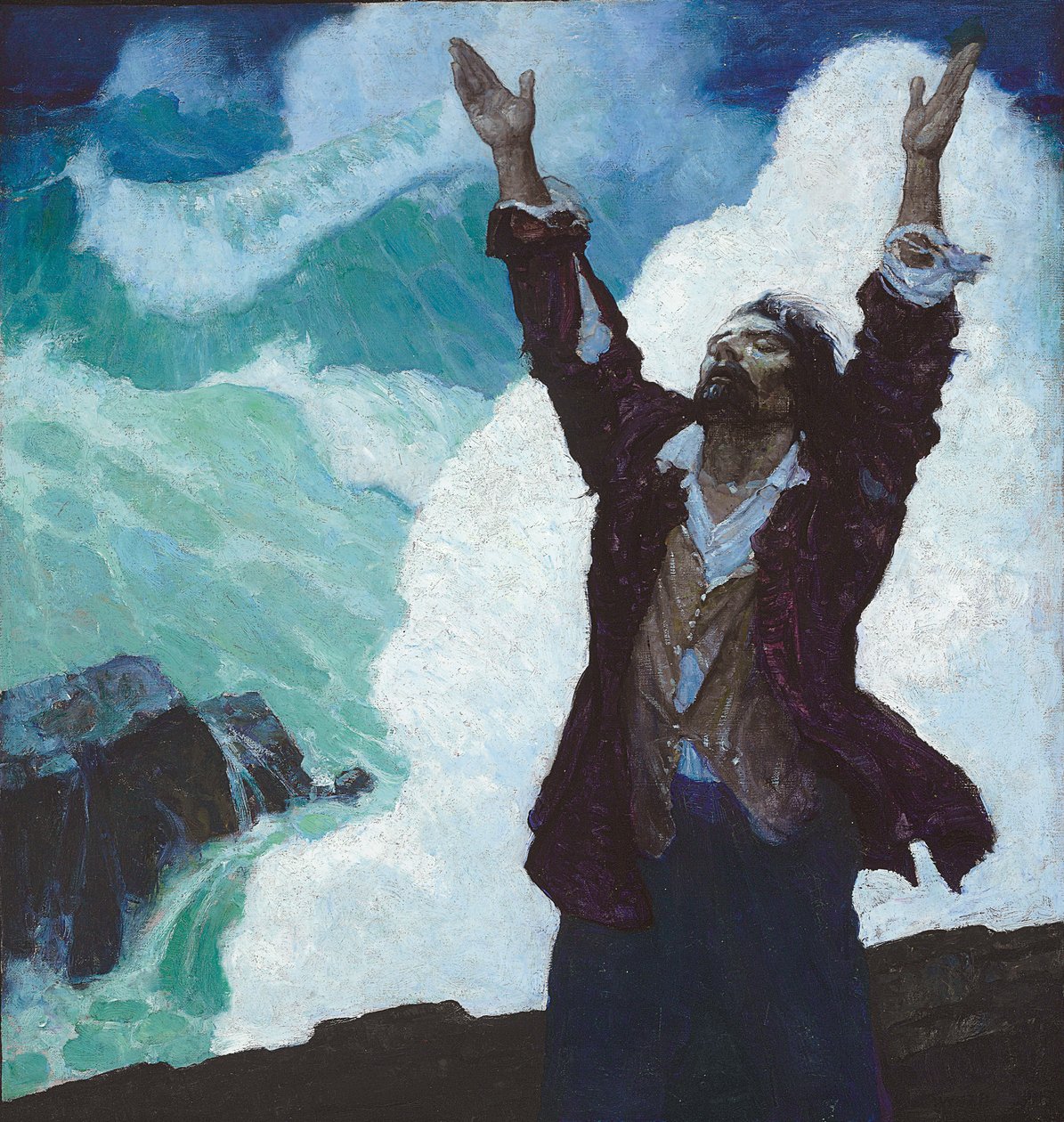 Robinson Crusoe: Copertina da Newell Convers Wyeth