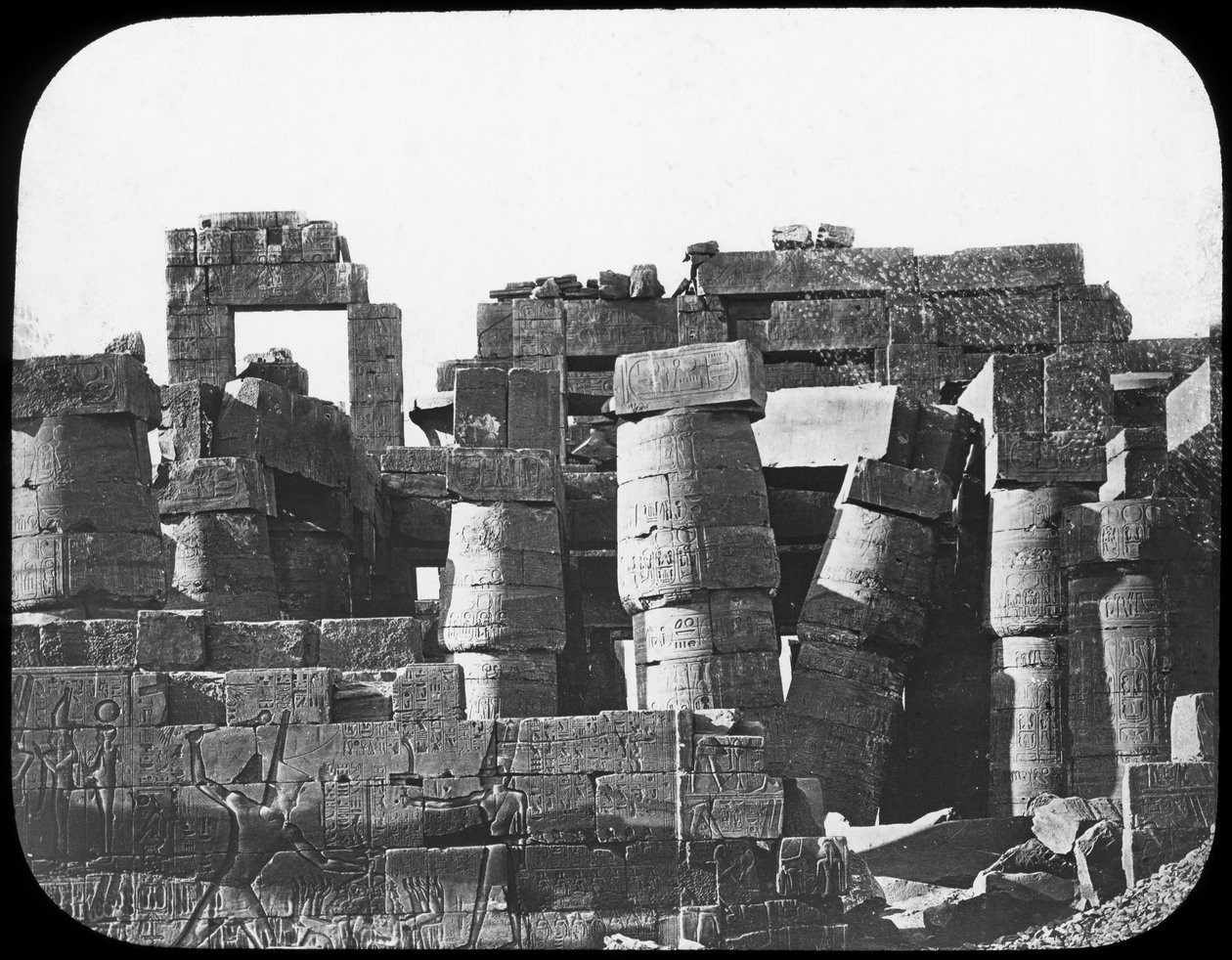 Grande Tempio, Karnak, Egitto, c1890 da Newton and Co