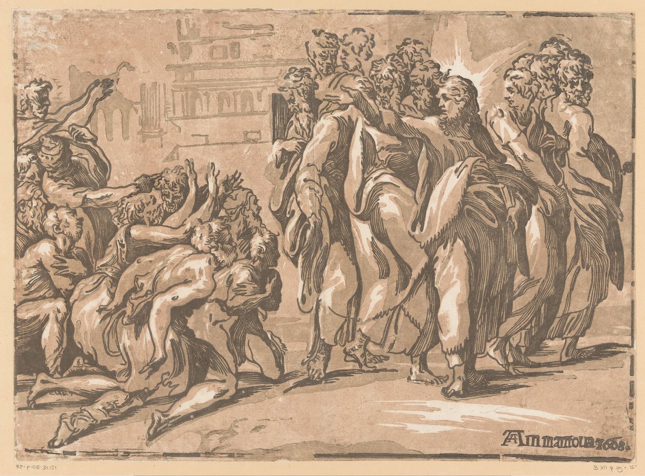 Cristo guarisce i lebbrosi da Niccolo Vicentino