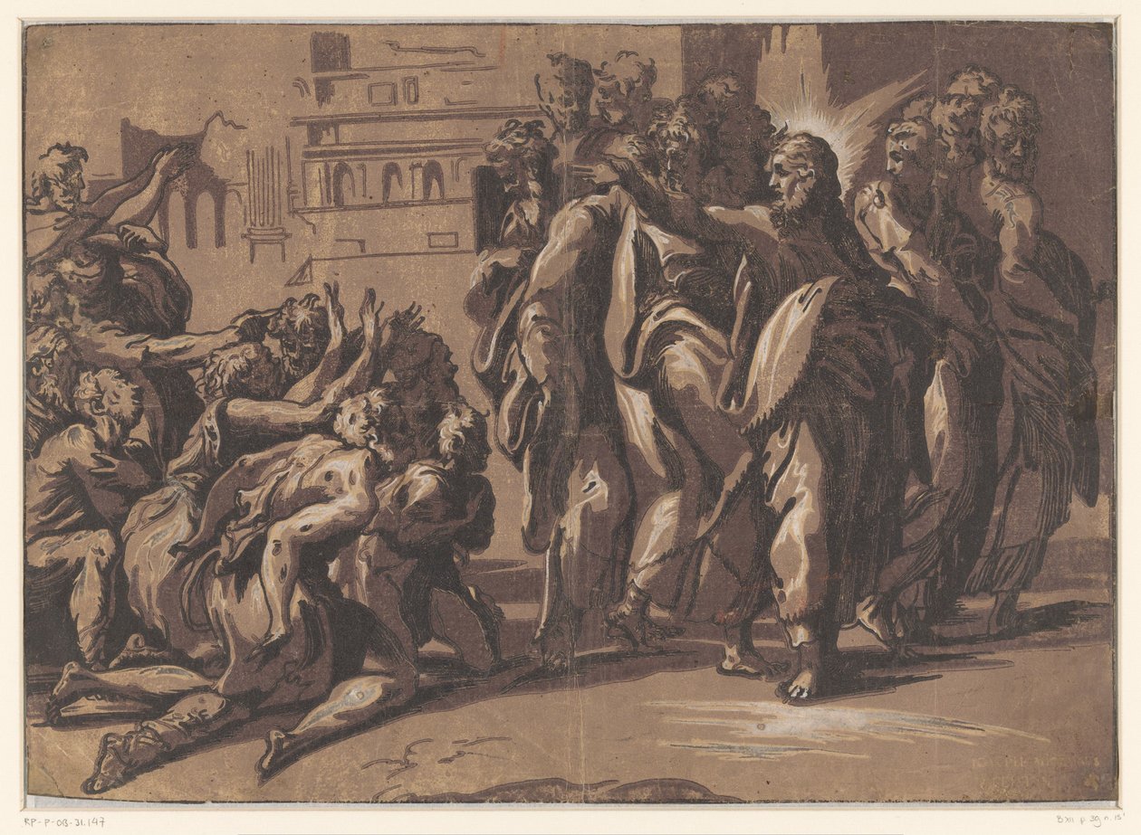 Cristo guarisce i lebbrosi da Niccolo Vicentino