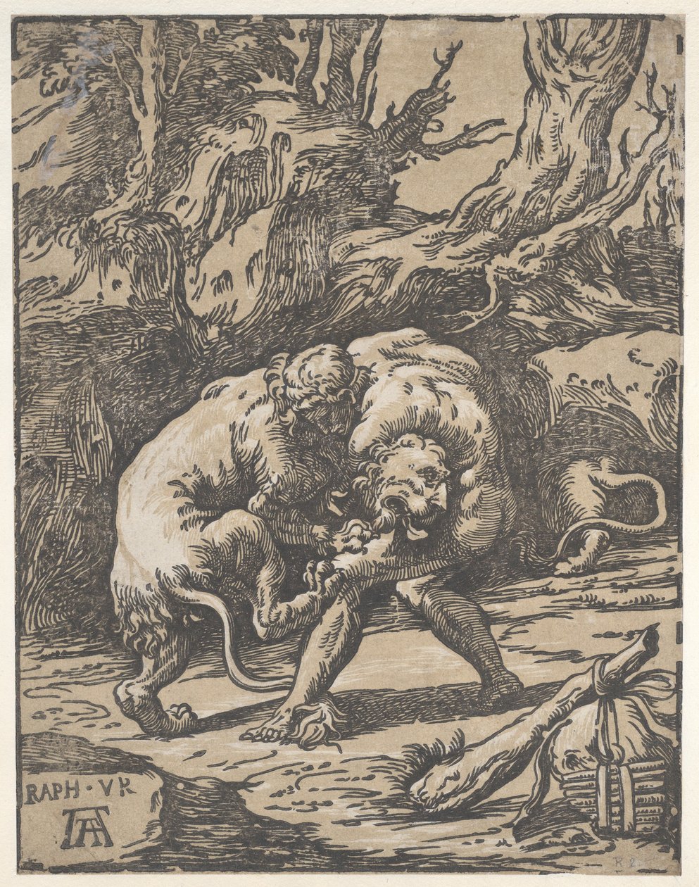 Ercole e il leone di Nemea, 1540-50 da Niccolo Vicentino