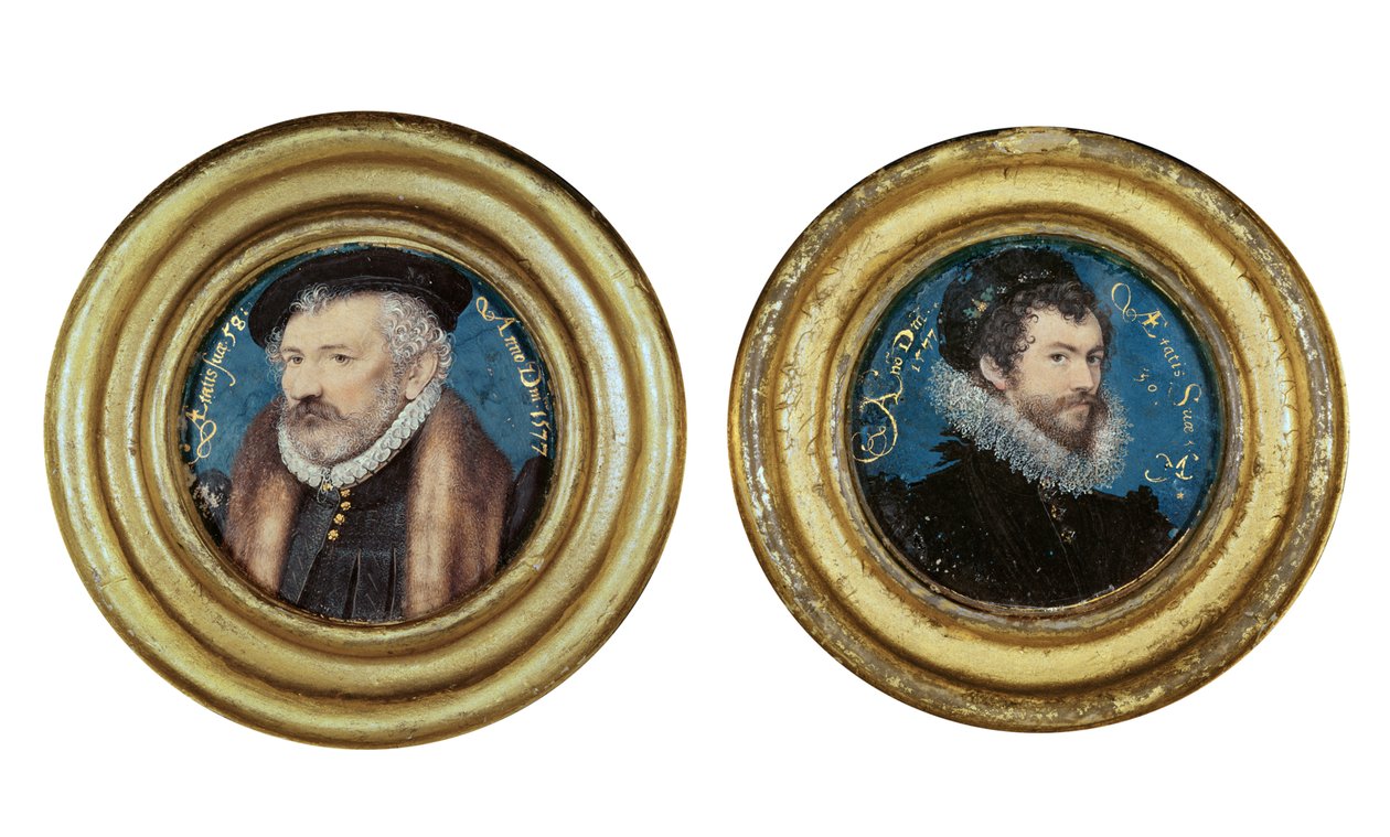 Da sinistra a destra: Richard Hilliard (1518-94) il padre dell