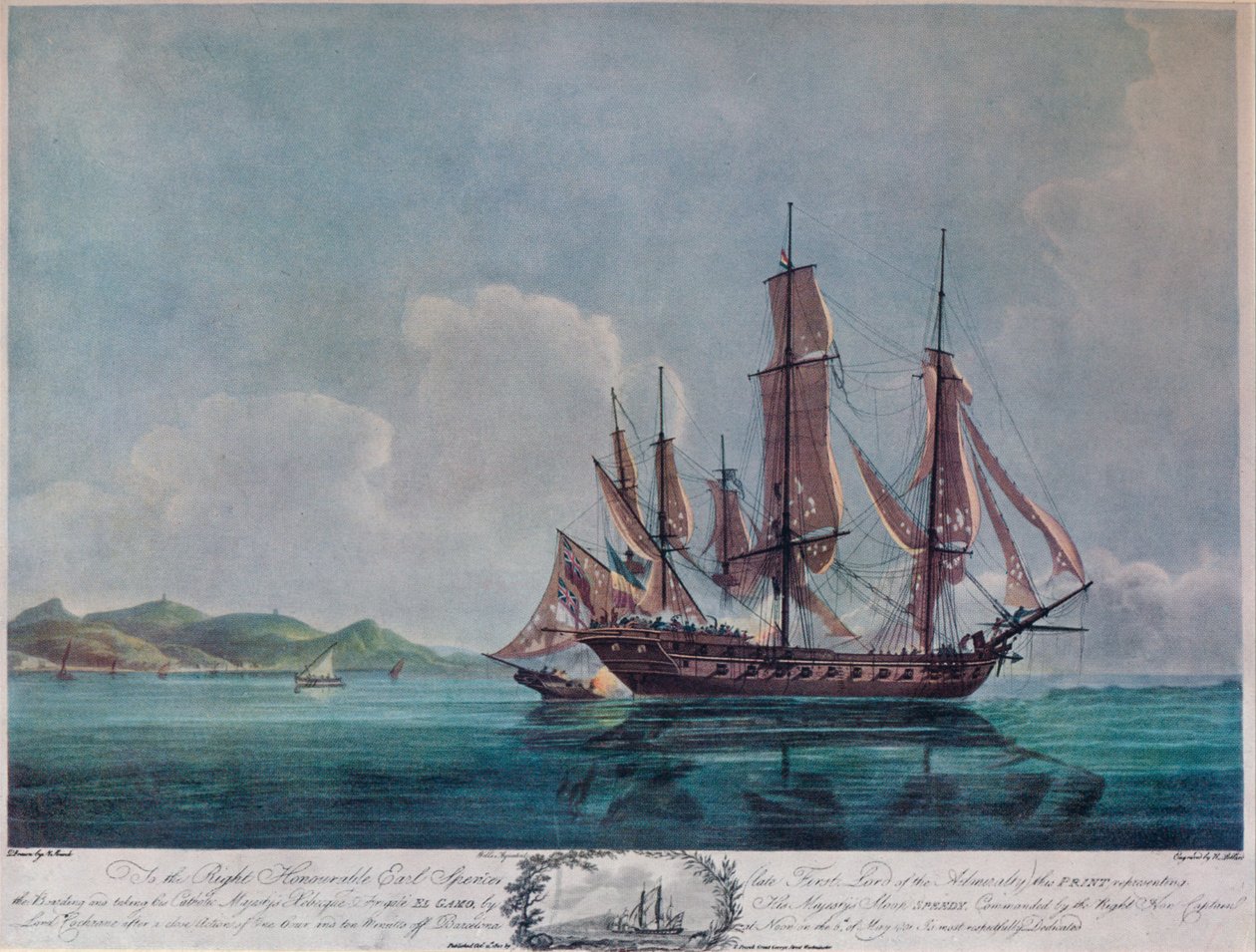 La Speedy e El Gamo, c1802 da Nicholas Pocock