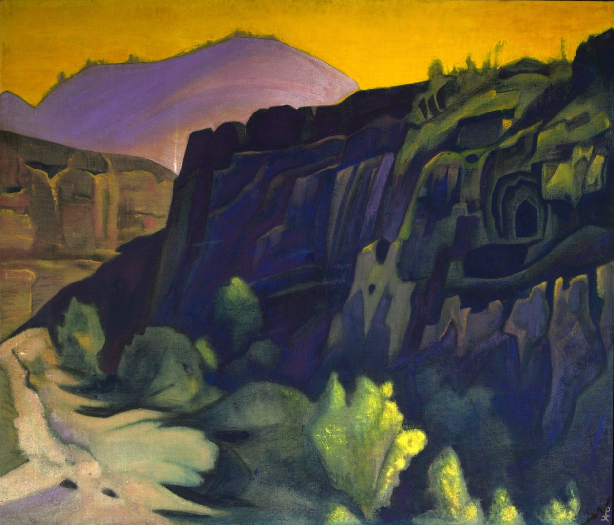 Grotte di Ajanta, 1938 da Nicholas Roerich