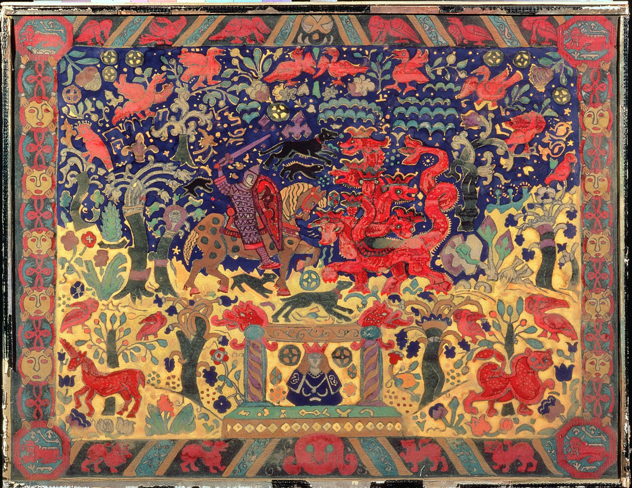 Battaglia con il drago, 1912 da Nicholas Roerich