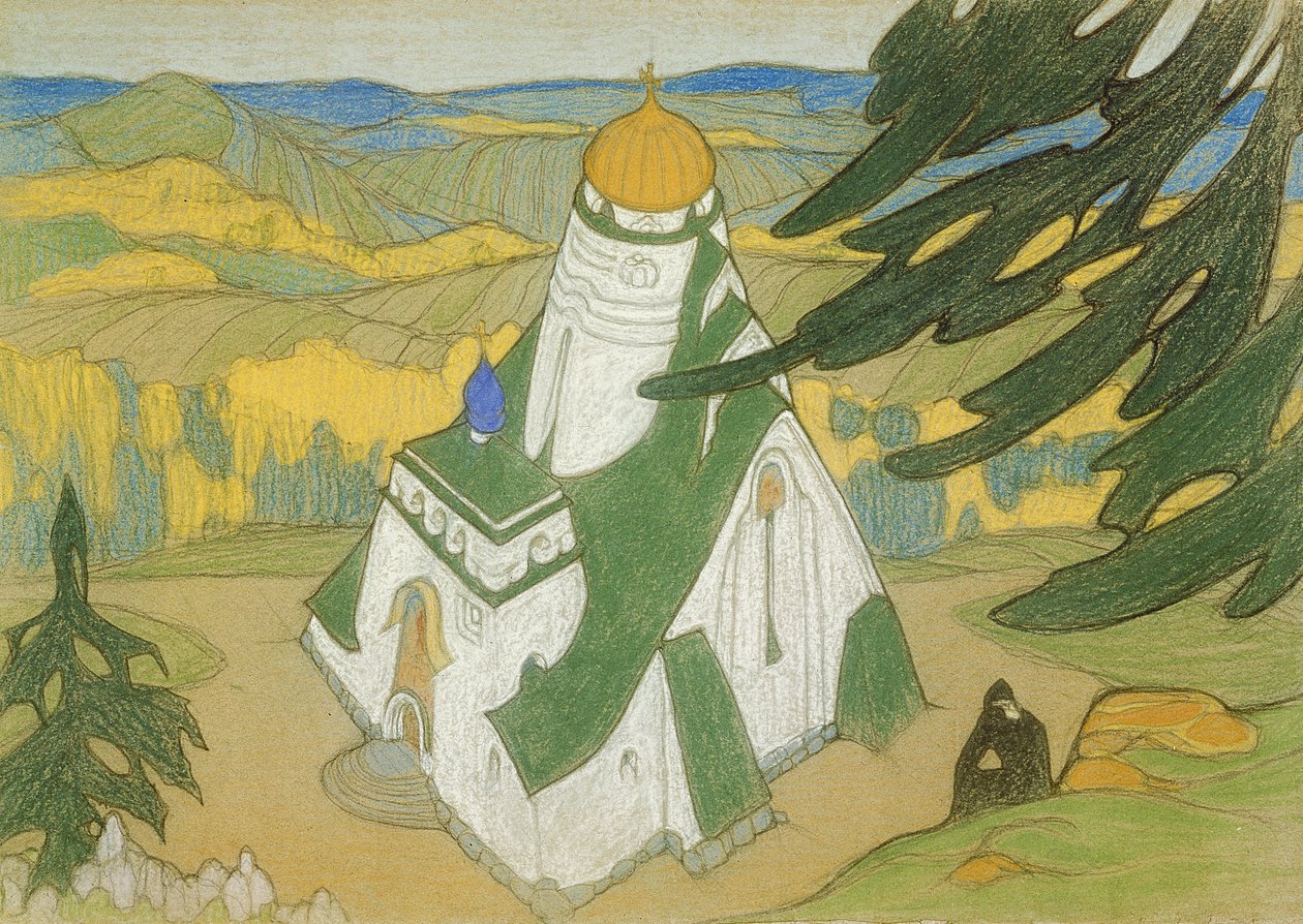Disegno dei primi del XX secolo da Nicholas Roerich