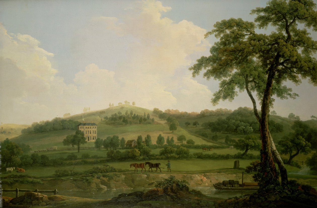 Veduta di Oakage Hall, Colwich da Nicholas Thomas Dall