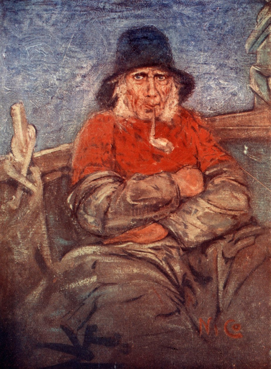 Un vecchio pescatore di Scheveningen, 1904 da Nico Jungman