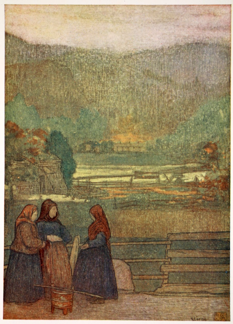 Contadine che vendono bacche sulla strada per Storen, 1905 da Nico Jungman